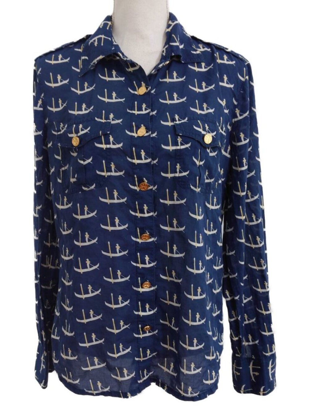 Tory Burch Gondolier Gondola Button Down Shirt